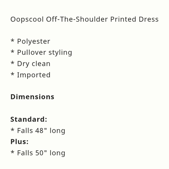 Anthropolgie Oopscool Off The Shoulder Printed Dress XS - Picture 10 of 10